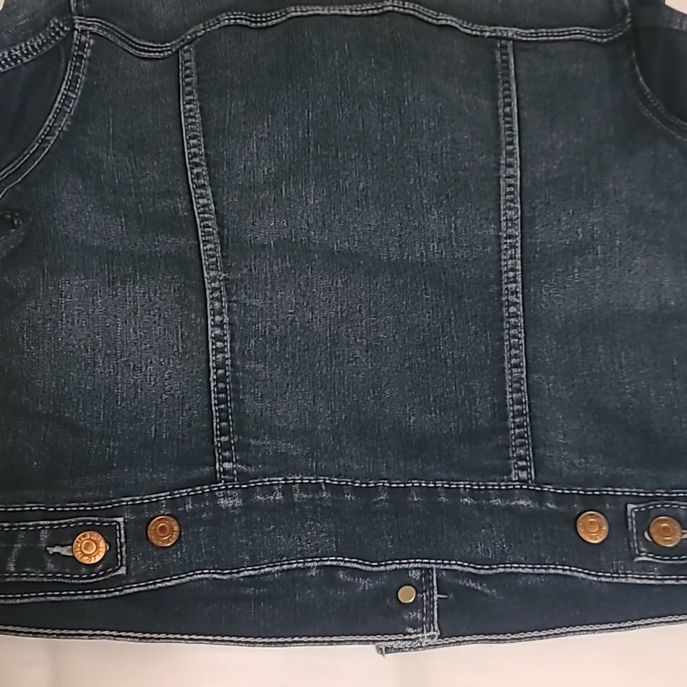 Women’s Vintage Orange Tab Levi denim Jacket With Painted Details Sz. L